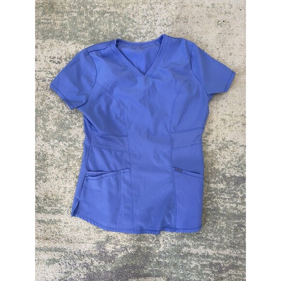 LOT (3) Scrubs Set Top Pants Beyond Scrubs Small/Med BLUE Pants (M) Shirts (S) - Picture 7 of 16